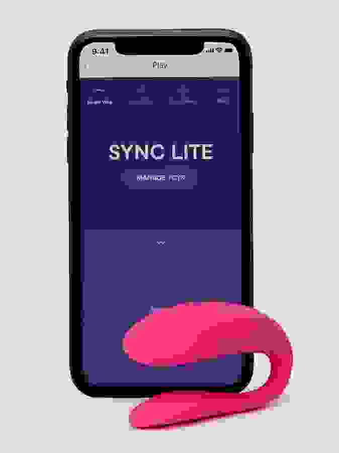 We-Vibe Sync Lite App Controlled Rechargeable Couple's Vibrator, Pink, hi-res